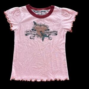 Rowdy Sprout Baby girls 18-24 months T Shirt Top Tom Petty Band Tee Pink